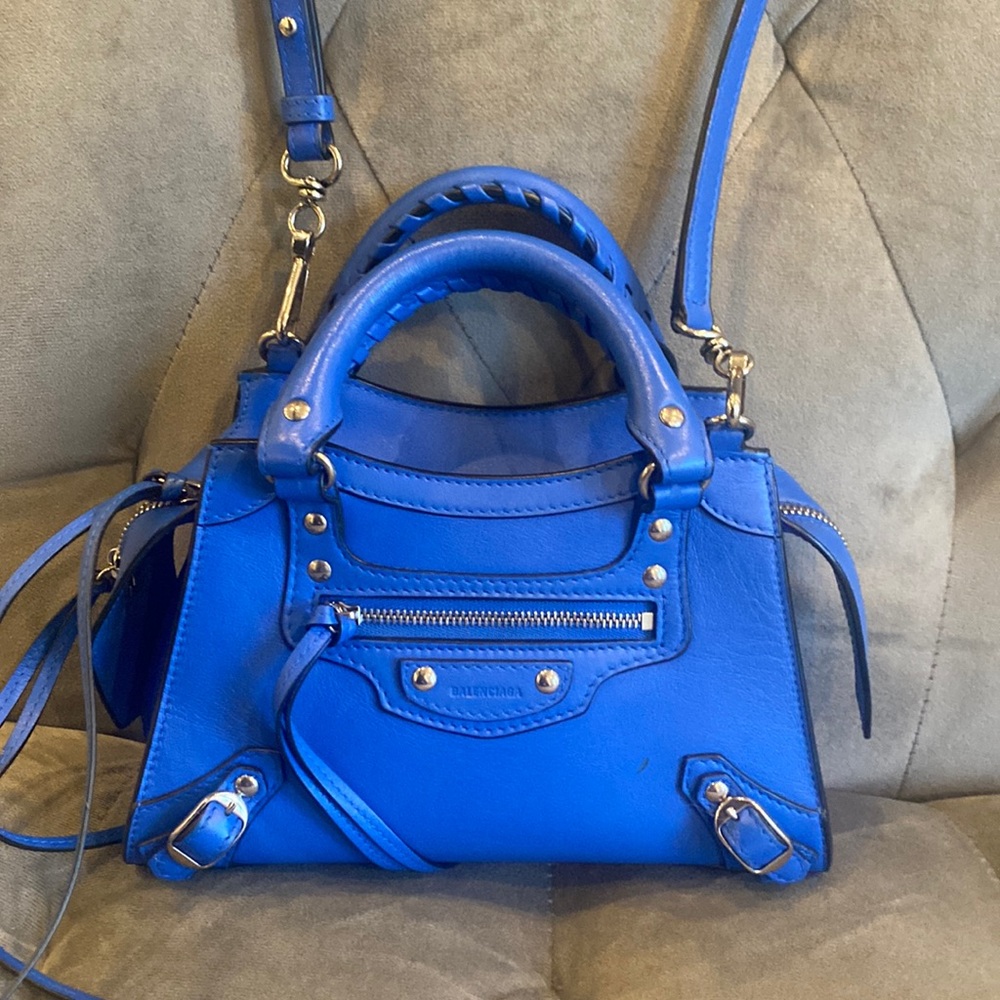 BALENCIAGA Neo Classic City Mini Bag Mykonos Blue